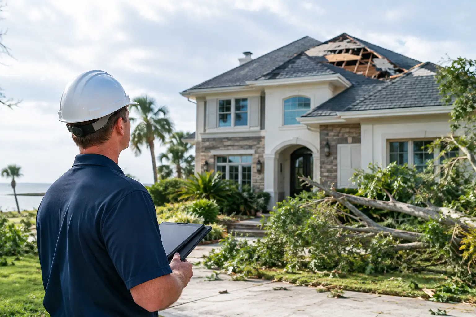 Example of Storm Damage Response for Luxury Homes
